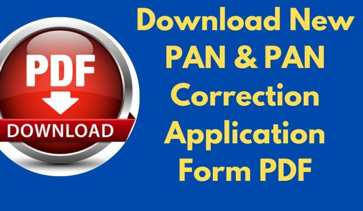 PAN Card Form Download PAN Application Form 49A, 49AA in PDF