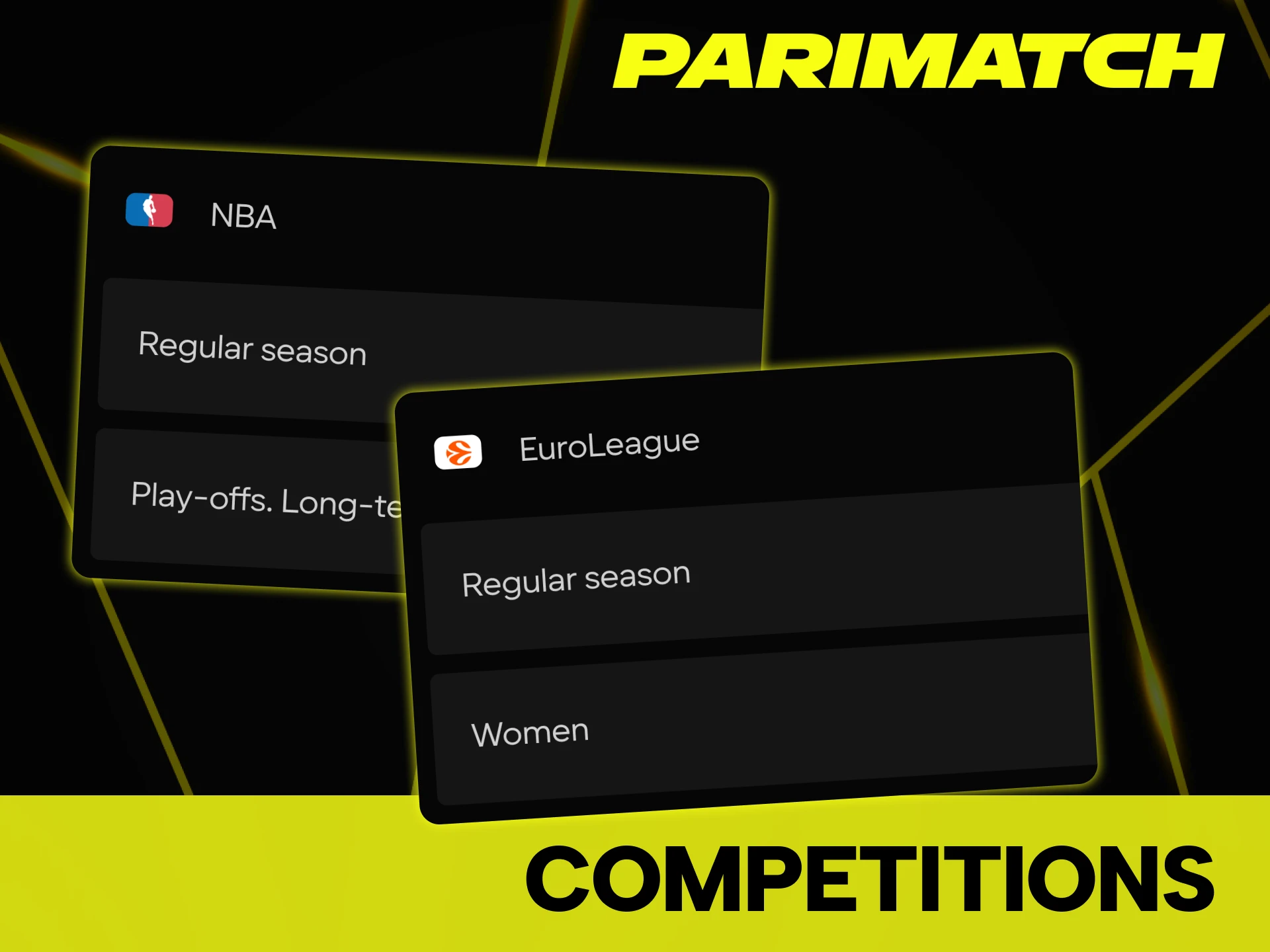 Parimatch covers a broad selection of basketball competitions.