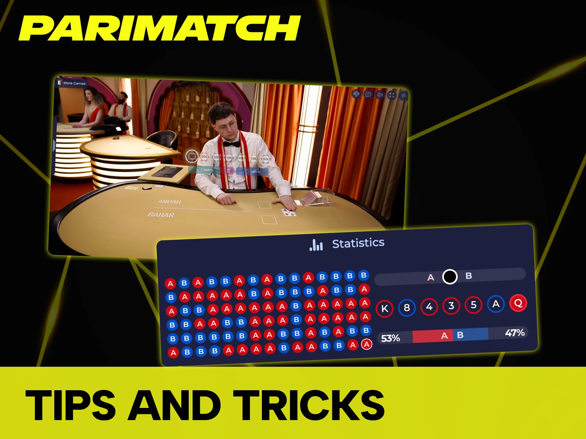 Increase your chances in Andar Bahar using some Parimatch tricks.
