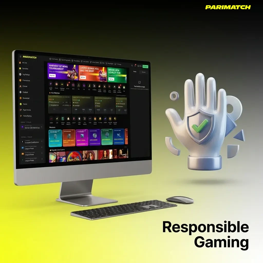 Parimatch responsible gaming tools including deposit limits, self-exclusion, session limits, and underage gambling prevention measures.