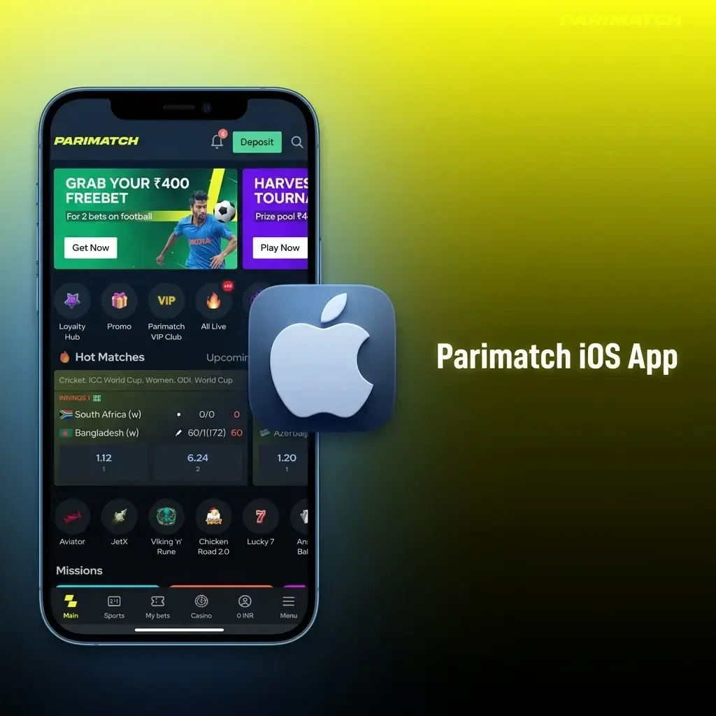 Parimatch iOS app download and installation guide for iPhone and iPad running iOS 12.0 or later