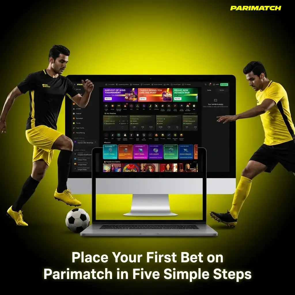 Place your first bet on Parimatch in 5 steps: register, deposit via UPI, pick a sport, select market, confirm bet.